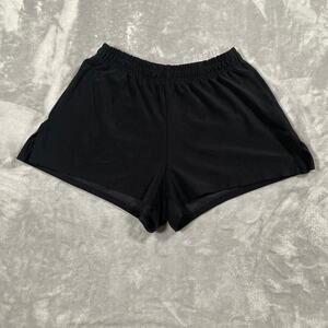 Frankies Bikinis Shorts XL Black Terry Cloth Pull On Cover Up Beach Casual